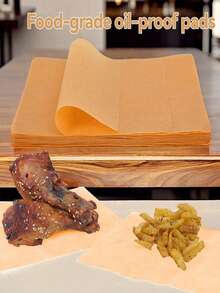 Giấy nến hình chữ nhật; Giấy silicon; Giấy chống dầu mỡ; Giấy nướng; Giấy hấp; Giấy Kraft nâu dày chống dầu; Giấy nướng chống dầu; Giấy thấm hút; Giấy lót pizza dày màu gỗ tự nhiên; Giấy nướng thịt, gà rán, khay ăn nhẹ. - gừng - Xem 2