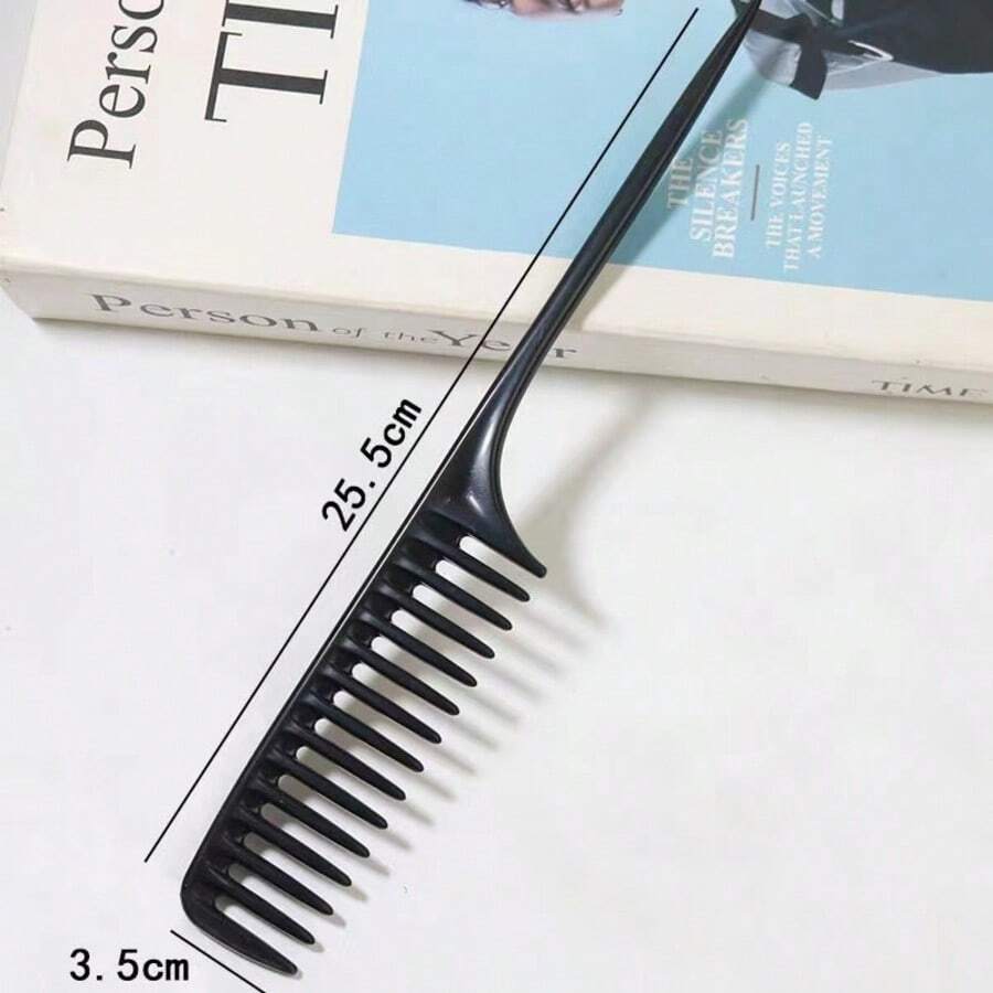 4pcs Professional Comb Set (Black) - Fine Precision Tail Comb And Styling Comb - Premium Unisex Version - Suitable For Parting, Volumizing Hairstyles. - Multicolor - View 1