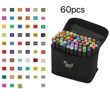 Premium Dual-Tip Marker Pen Set (12/24/36/48/60/80/120/168 Colors) - Versatile Brush Pens Suitable For Painting, Sketching, Cardboard Comic Design - Unleash Your Artistic Talent - Multicolor - View 9