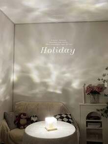 1pc Birthday Gift For Best Friend, Girlfriend, Creative Small Gift, High-Quality Projection Lamp, Minimalist Elegant Bedside Lamp, 16 Adjustable Colors For Bedroom Ambiance - Multi-color light - View 2