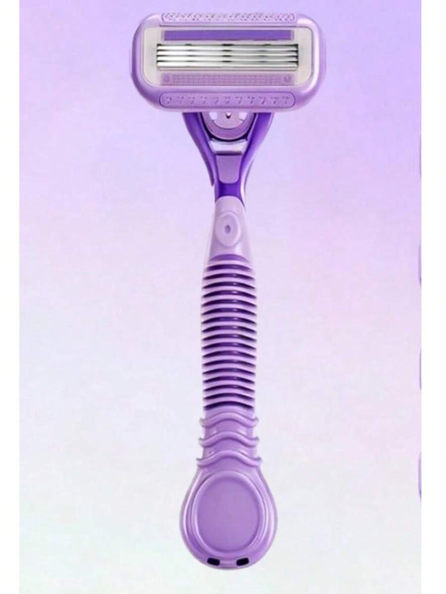 Safety Razor. Four-Blade Safety Razor With A 3x Wider Shaving Area, Providing All-Around Protection. Suitable For Underarms, Legs, Arms, And The Bikini Area. Features Replaceable Blades And Is Ideal For Travel And Home Use.