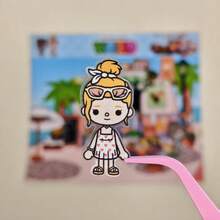 Toca Life：度假贴纸、儿童玩具贴纸、手工贴纸，适用于剪贴簿、装饰、DIY工艺品 - 青碧色 - 查看 8