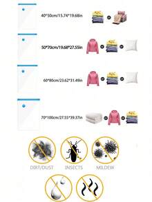 5/1pc Vacuum Compression Travel Bags, Transparent Storage Bags With Pump, Vacuum Seal Bags, Travel Compression Bags, Home Storage Compression Bags, Transparent Compression Bags, PVC Waterproof Storage Bags, Anti-Insect & Anti-Mold Storage Bags, Suitable For Bedding, Clothes, Home Use, Unisex, Vacuum Storage Bags For Blankets, Clothes, Shoes, Travel Accessories, Suitable For Wardrobe, Bedroom, Bathroom, Space Saving Home Storage Bags, Travel Vacuum Bags