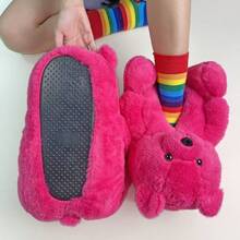 Women's Cotton Piush Adult Slipper Bear Slippers House Slippers Shoes - Flipflop - 玫瑰紅 - 查看 3