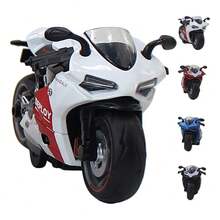 TendenciaNiño Alear Kawasaki Motocicleta Juguete Carros Escala 1:14Calidad premium - Ducati blanca - Ver 10