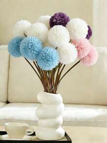 New Plastic Spiral Vase, Nordic Style Creative Flower Holder, Decorative Container, Dry & Wet Use Vase, Glazed Finish, Melamine Flower Pot, Home Decor, Room Decor, Glass Vase - Multicolor - View 7