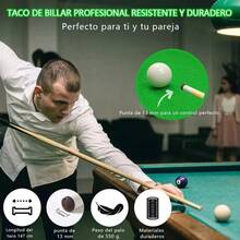 Tendencia1/2 Taco De Billar Snooker Desarmable Profesional 147 CmCalidad premium