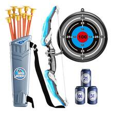 TendenciaArco De Juguete Arquero Flechas Tiro Arco Diana NiñosCalidad premium - Azul - Ver 2