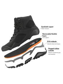 Botas de Senderismo Impermeables para Hombre Deportes Aire Libre Calzado - Negro - Ver 7