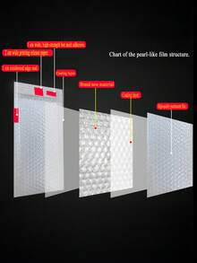 20pcs/Pack Bubble Mailers Envelopes Self-Adhesive Bags, Anti-Slip, Scratch-Resistant, Waterproof, Suitable For Shipping And Item Protection - White - View 3