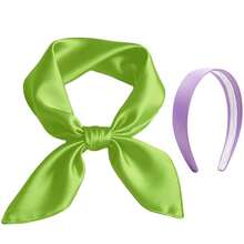 Lilike Silk Feeling Square Neck Scarf 28\ X 28\ Ascot For Women Men Retro Cosplay Halloween Accessory,28inchx28inch,ScarfandHeadband - 圍巾和頭帶 - 查看 1