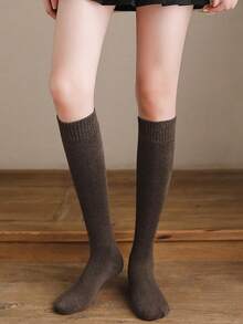 3 Pairs Men's Thick Thermal Thermal Lined Long Socks, Warm For Autumn/Winter - Multicolor - View 8