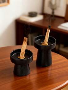 1 chiếc lư hương gốm chân cao - Phong cách tối giản Trung Đông/Ả Rập, giá đỡ hương trầm Palo Santo kèm khay hứng tro, vật trang trí 2 trong 1 cho nhà cửa, văn phòng, khách sạn và lễ hội. - Nhiều màu - Xem 6