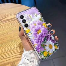 Nueva elegante funda de teléfono de TPU de alta gama con flores frescas, colores brillantes, textura transparente, adecuada para las cuatro estaciones, carcasa transparente anti-caída para Samsung Galaxy S10/S10 Plus/S20 Ultra/S21/S22 Ultra/S23 Plus/S24 FE/S25/S8/S9 Plus/A01/A03/A04/A06/A10/A12/A13/A14/A16/A20/A21/A22/A23/A25/A30/A31/A32/A34/A42/A50/A51/A52/A53/A54/A70/A71/A72/A96, personalidad, moderna, simple, buen regalo - Multicolor - Ver 7