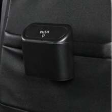 1pc Leak-Proof Mini Car Trash Can With 30pcs Garbage Bags, Convenient And Hygienic. This Car Accessory Can Be Hung On The Car Door For Storage And Organization.