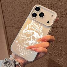 Fondo completamente blanco, sin rastros visibles. Esta elegante funda es compatible con los modelos  17, 16, 15, 14 Pro Max, 13, 12, 11, XR y XS Plus. Fabricada en silicona TPU, ofrece protección contra golpes y caídas, además de una sensación superior. Es un regalo ideal para familiares, amigos y seres queridos, y la elección perfecta para Año Nuevo. - Negro - Ver 6