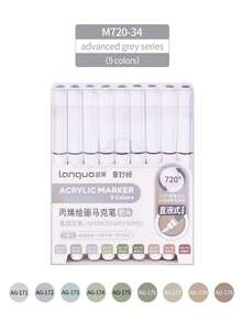 languo 207 Colors Direct Acrylic Marker Pens, Soft Tip High Capacity Multi-Color Markers, Waterproof Paper, Suitable For DIY Graffiti, Rocks, Canvas, Wood, Glass, Ceramic And Textile Painting, Quick-Drying Markers, Art Supplies. - Multicolor - View 21