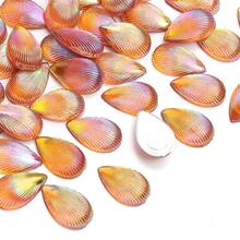 100颗12x8毫米亚克力AB白色水滴珠，适用于发夹、鞋饰和珠宝制作，珠宝制作材料，鞋子装饰珠，工艺珠 - 彩色 - 查看 16