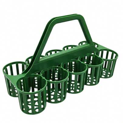 10 Hole Glass & Pint Carrier – Green Bar/Beer Garden Glass Collecting Basket - Heavy-Duty Plastic, 475*215*310 Mm - Pub, Hospitality & Event Drinks Carrier, Perfect For Events (1)