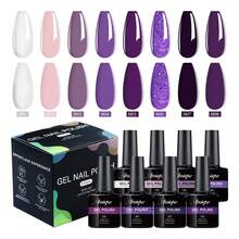 TendenciaGel Esmalte Para Uñas Uv Led Semipermanente 8 ColoresCalidad premium - Lila - Ver 6