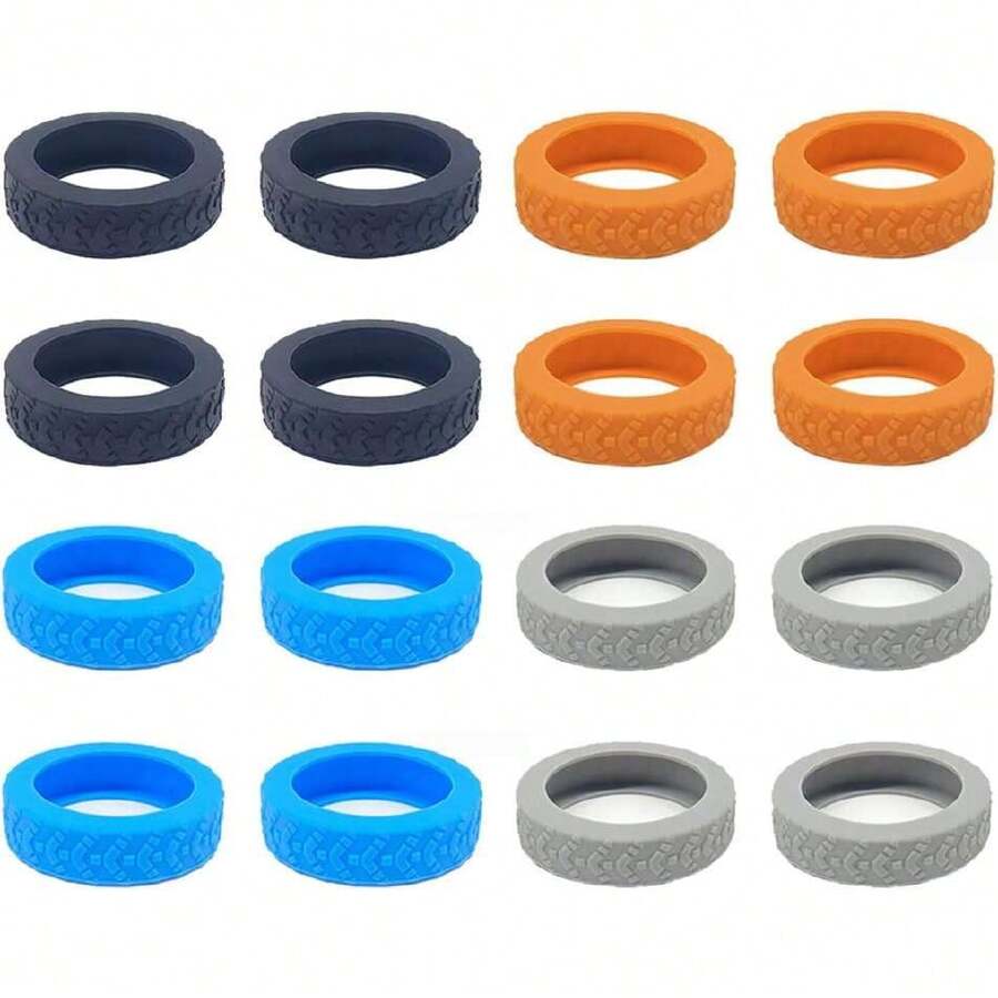 Fundas para Ruedas de Equipaje, Cubierta Protectora de la Rueda de la Maleta Funda Silicona para Llantas Equipaje Funda de Silenciosa para Equipaje de Mano con Ruedas Giratorias Amortiguación (A),37368571 - A - Ver 1