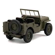 TendenciaAuto Escala 1:32  Willys Mb 1941 Welly Metal Pull Back Verde MilitarCalidad premium - Verde militar - Ver 5