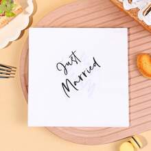 20/40/60 chiếc, Khăn giấy cao cấp 2 lớp, kiểu dáng thanh lịch, in chữ "Just Married" | Trang trí tiệc cưới & đính hôn, tiệc cô dâu, Ngày Valentine, kỷ niệm - Vật dụng cần thiết cho các lễ kỷ niệm lãng mạn, quà cưới, phụ kiện lễ hội, thiết kế khăn giấy lễ hội, chất lượng in cao cấp. - Nhiều màu - Xem 1