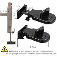 Para Ventanas Corredizas, 8 pcs Bloqueo de Puerta y Ventana Corrediza sin perforar, Topes  Ventanas Ajustables Con Protección y Infantil Antirrobo (8, Negro) - Marrón-8 - Ver 7