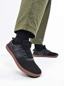 Oiaano Barfußschuhe mit breiter Zehenbox, unisex schwarz, minimalistische Walkingschuhe, nullabsatz, atmungsaktiv und bequem für Outdoor-Laufen - Schwarz - Übersicht 6