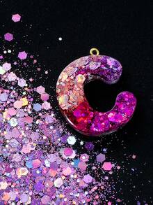 4Bags Holographic Resin Glitter Sequins Filled Mixed- Laser Golden Silvery Chunky Powder Pigments- For DIY Valentine's Crafts, Jewellery Making Supplies - Multicolor - View 5