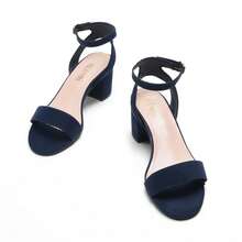 Women's Heeled Sandals, Fashionable Design, Suitable For Party And Commuting - Navy Blue - View 5
