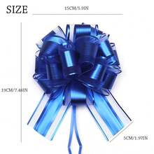 6pcs Pull Bows,Blue Bows For Gift Wrapping Pull Bows For Wedding Baskets,6 Inches Diameter Gift Bows,Decorate Gifts Such As Christmas,Valentine's Day,And Parties (Blue),Blue - 藍色 - 查看 3