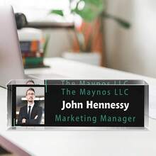 Placa de escritorio de acrílico personalizada con logotipo de la empresa - Placa decorativa de oficina personalizada, adecuada como regalo para el jefe o la empresa, bloque de vidrio acrílico transparente personalizado, regalo de oficina, regalo de agradecimiento para colegas, jefe, maestro/empleado, decoración de escritorio de oficina unisex, decoración de sala de estar - Multicolor - Ver 40