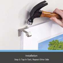 - Soportes de Barra de Cortina de Ajuste rápido de 5/8 Pulgadas, níquel Cepillado, 2 Unidades (Paquete de 1),37410495 - Negro - Ver 6