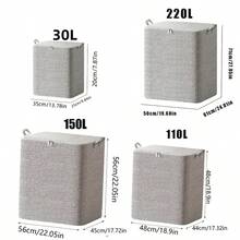 Modern Style Canvas Clothing Storage Box With Lid, Large Capacity, Foldable Wardrobe Organizer Box, Stackable Toy & Snack Bin, Home Organization Container, Basket, Box And Bin, Valentine's Day, Eid Mubarak - Multicolor - View 4