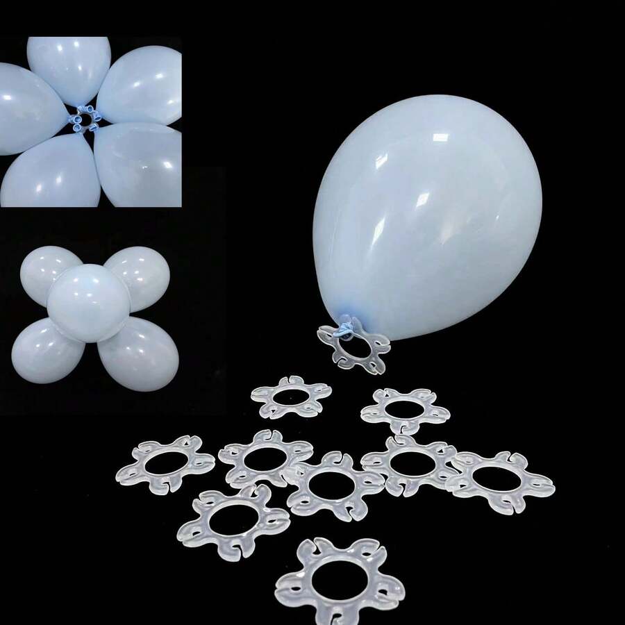 50 piezas de Clips reutilizables para globos, Conectores de arco de globos, Soportes de globos para decorar arcos de globos, Adecuados para bodas, cumpleaños, fiestas, San Valentín, Halloween, decoración navideña con globos, Clips para guirnaldas de globos, Decoraciones para fiestas y disfraces - Multicolor - Ver 1