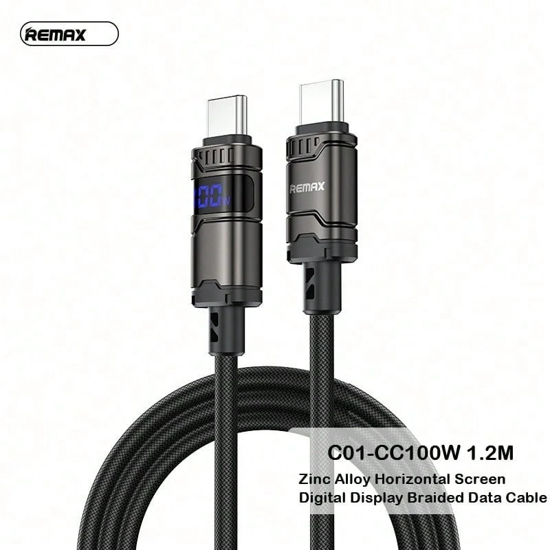 REMAX Uniwersalny kabel ładujący C01 wykorzystuje szeroko kompatybilne układy scalone, charakteryzuje się trwałą plecioną konstrukcją i kompatybilnością z dwoma interfejsami, dzięki czemu nadaje się do wielu popularnych marek telefonów komórkowych i protokołów ładowania. - Czarny (CC-100W) - Zobacz 1