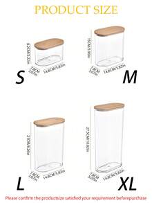 Bộ 1 hũ đựng kẹo nắp tre, hộp đựng bánh quy bằng nhựa PET trong suốt, hộp kín khí nhà bếp, miệng rộng, thích hợp để trên mặt bàn, dùng để đựng các loại hạt, hạt cà phê, kẹo, ngũ cốc, kẹo dẻo, gạo, trái cây khô, mì ống, bánh quy và đồ ăn nhẹ. Trang trí phòng, phụ kiện nhà bếp, chuẩn bị bữa ăn, hũ quà tặng, đồ dùng phòng ăn, hộp trang trí Giáng sinh, sắp xếp tủ lạnh. - Nhiều màu - Xem 3