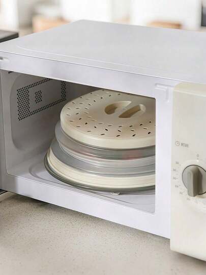 1pc Microwave Foldable Splash Proof Cover, High-Temperature Resistant Food Heating And Oil Proof Cover, Multifunctional Folding Refrigerator Food Preservation Cover, Easy To Store,Multiple Sizes, Multiple Colors,Halloween Decorations, Christmas Gifts, Home Decor, Dining Table Decorations, Microwave Covers, Kitchen Accessories