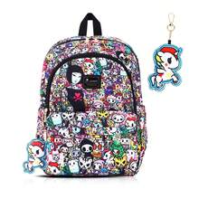 Official Tokidoki Unicorno Backpack With Keychain For Women Men, Cartoon Large Capacity Travel Laptop Book Bag Casual Daypack Shoulder Bag - 淺藍色 - 查看 8