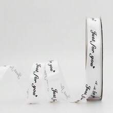 Width 1cm, Length 27m, English Ribbon, Flower Shop, Flower Packaging, Baked Cake, Ribbon - Màu be - Xem 5