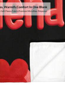 Custom Photo "I Love My Girlfriend" Blanket, Personalized Heart Graphic Couple Throw, Soft Plush Fleece Anniversary Gift For Girlfriend, Romantic Valentine's Day Present, Best Anniversary Gift For Him Her, Cozy Home Decor - 彩色 - 查看 7