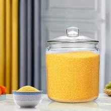 1 Gallon Glass Canister, Cookie Jar & Candy Jar With Airtight Lid, Large Food Storage Container For Buffet, Coffee & Flour, Laundry Room Storage & Pantry - 預設 - 查看 6
