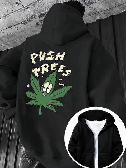 Hombre005-1 Sudadera Abierta con Capucha Básica Suave Cómoda de Calidad Premium, Moda Urbana Mexicana Unisex con Cremallera para Uso Cotidiano CasualChaqueta con Capucha para Hombre, Nueva Casual con Estampado de Dibujos Animados y Bolsillo Canguro