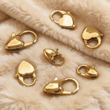 1 件 316L 不锈钢 18K 镀金心形龙虾扣，适用于制作手链和项链配件，女士不锈钢首饰组件，DIY 首饰配件，龙虾扣 - 龍蝦扣 - 查看 4