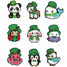 9/15PCS Cute Green Hat Animal St. Patrick's Day Series Shoe Charms Set, PVC Shoe Decorations For Beach Bag, Shoe Accessories Charms, Gift Idea For Birthday Christmas Valentine's Day Halloween Party Favors,Shoe,Spring Summer Picks,Brides Maid Gifts,Room,Bedroom Deccor,Bedroom Deccor,Beach,Travel,For Men,For Women,Vacation - Multicolor - View 13
