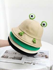 قبعة شمس قابلة للتعديل بتصميم الضفدع للنساء، قبعة حماية من الشمس للسفر والخارج، قبعة دلو كرتونية جميلة متعددة الوظائف لجميع المواسم - متعدد الألوان - مشاهدة 4