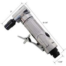 1/4" Air Angle Die Grinder,Ball Bearing Construction,Mini Pneumatic Angle Die Grinder, Compact Air-Powered Grinder For Grinding, Polishing, Porting, And Deburring - Silver - View 4