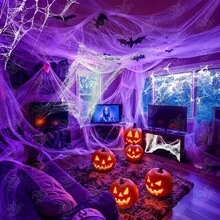 Tendencia6 Telarañas Blanca Decoración Halloween Dia D Muertos ArañasCalidad premium - 1 - Ver 9