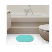 Tapete de banho antiderrapante em TPR/TPE/PVC, tapete para banheiro, ideal para banheira e box de chuveiro. Impermeável e antiderrapante, perfeito para uso doméstico. - Azul Menta - Ver 3
